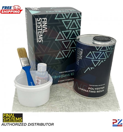 Final Systems CS20 5pc Fibreglass Repair Kit – Resin, Catalyst &amp; Cup Included
